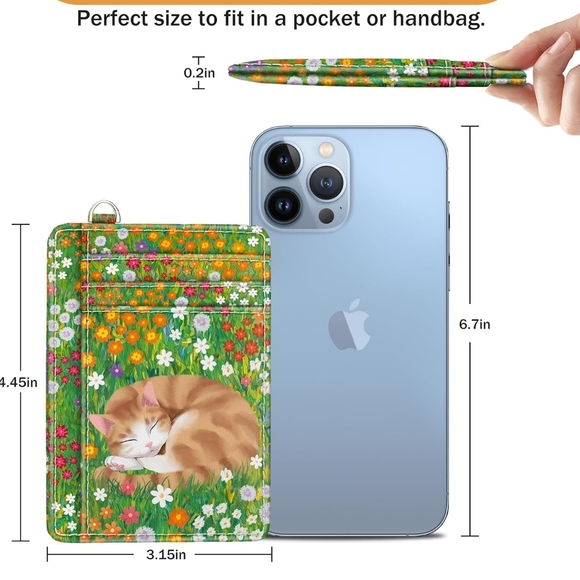 Floral RFID Blocking Wallet with ID Window - Picture 4 of 4